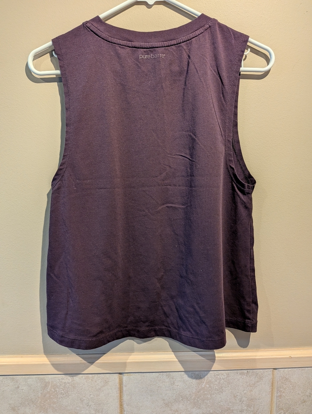 Pure Barre, Eggplant Tank, Rubberized Circle P, Size S - Picture 4 of 5